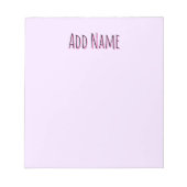 Lavendel unieke gepersonaliseerde leraar geschenke notitieblok (Voorkant)