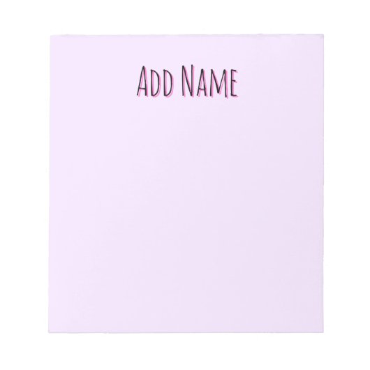 Lavendel unieke gepersonaliseerde leraar geschenke notitieblok (Voorkant)