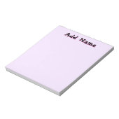 Lavendel unieke gepersonaliseerde leraar geschenke notitieblok (Linkerzijde)