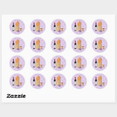 Lavendel van de Franse Markt Ronde Sticker (Vel)