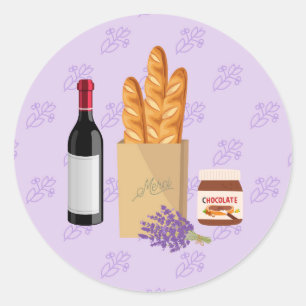 Lavendel van de Franse Markt Ronde Sticker