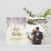 lavendel van de liefdeskaart en bedankt (Staand voorkant)
