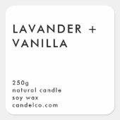 Lavendel Vanille Custom Kaarslabel Sticker (Voorkant)