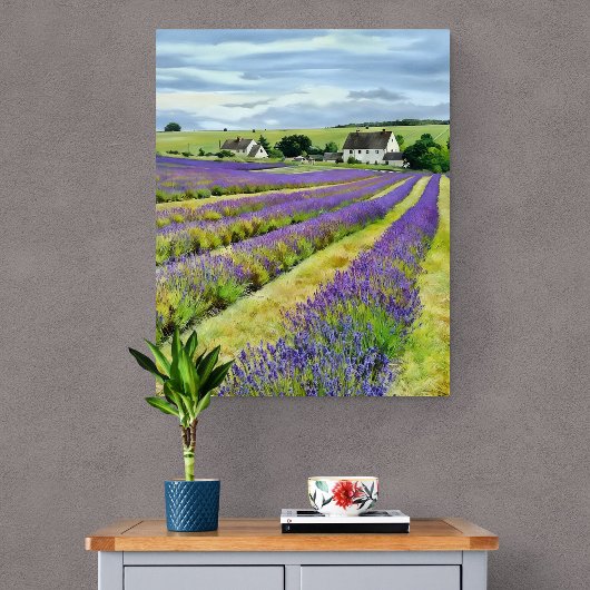 Lavendel Veld & Natuur Kunst Canvas Afdruk