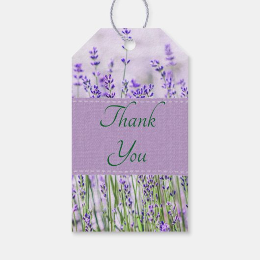 Lavendel Velden Bruiloftsgeschenk Labels Cadeaulabel (Achterkant)