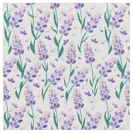 Lavendel Velden Patroon, licht Stof (Close Up)