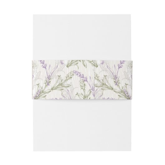 Lavendel Velden van Blauwe Westerne bruiloft Uitnodigingen Wikkel (Achterkant Voorbeeld)