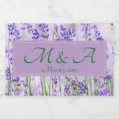 Lavendel Velden Wedding Mini Mousserende Wijn Labe Sparkling Wijnetiket (Enkel label)