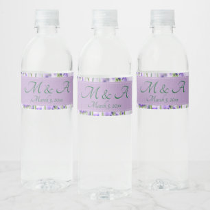 Lavendel Velden Wedding Water Fles Labels Waterfles Etiket