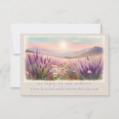Lavendel Velden Westerne Huwelijksreactie RSVP Kaa Kaartje (Achterkant)