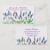 Lavendel Veldkruid Waterverf Bloemen Visitekaartje (Voorkant / Achterkant)