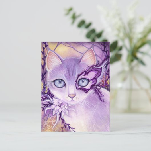 Lavendel Venice Night - Briefkaart (Staand voorkant)