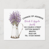 Lavendel verandering van adres Briefkaart | Nieuw  (Voorkant)