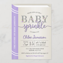 Lavendel verhalenboek Bibliotheek Baby Girl Sprink Kaart