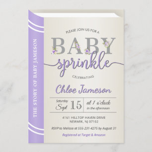 Lavendel verhalenboek Bibliotheek Baby Girl Sprink Kaart