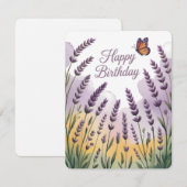 Lavendel Verjaardagskaart Bedankkaart (Voorkant / Achterkant)