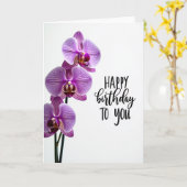 Lavendel Verjaardagskaart Kaart (Gele Bloem)