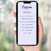 Lavendel verjaardagsprogramma dinerkaart kaart