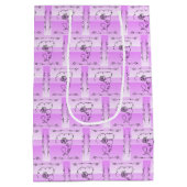 Lavendel Verticale Cadeaubag Stromende Schoonheid Medium Cadeauzakje (Achterkant)