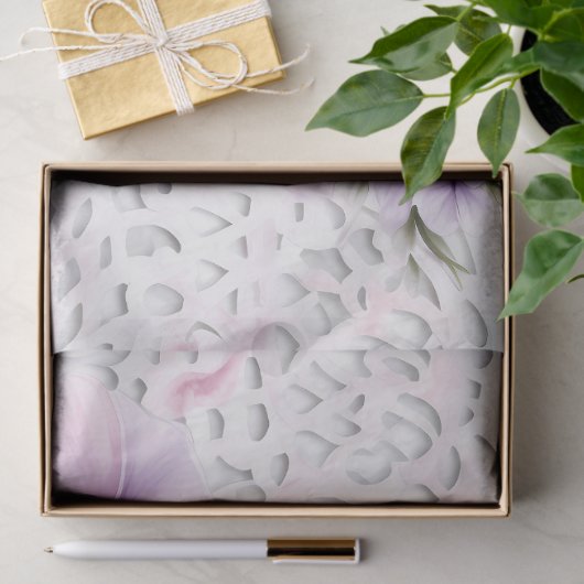 Lavendel Victoriaans Bloemen & Kant Decoupage Tissuepapier (Geschenk)