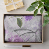 Lavendel Victoriaans Ephemera Bloemen Land Chic Tissuepapier (Geschenk)