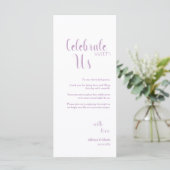 Lavendel Vier Met Ons Tafelkaartjes Programmakaart (Staand voorkant)