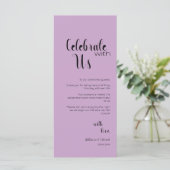 Lavendel Vier Met Ons Tafelkaartjes Programmakaart (Staand voorkant)