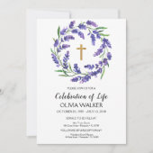 Lavendel viering van het leven kaart (Voorkant)