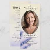 Lavendel Viering van het Leven Kaart (Voorkant / Achterkant)