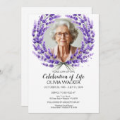 Lavendel viering van het leven kaart (Voorkant / Achterkant)