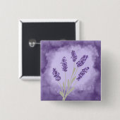 Lavendel Vierkante Button 5,1 Cm (Voorkant /achterkant)