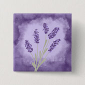 Lavendel Vierkante Button 5,1 Cm (Voorkant)