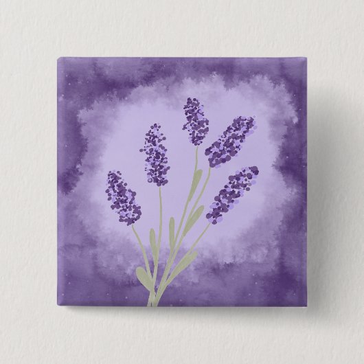 Lavendel Vierkante Button 5,1 Cm (Voorkant)