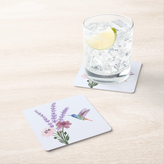 Lavendel Vierkante Onderzetter Set (Insitu)