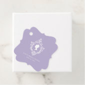 Lavendel Vintage Crest Regency Dame Bruidsdouche Bedankjes Labels (In situ)