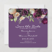 Lavendel Vintage Romantische Bloemige Bruiloft Save The Date (Voorkant)