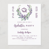 Lavendel violet 2025 Uitnodiging voor afstudeerfee (Voorkant)