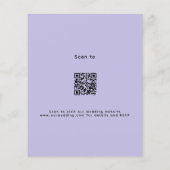 Lavendel violet bloemenboog QR RSVP budget bruilof (Achterkant)