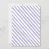 Lavendel violet bloemenbruids brunch douche kaart (Achterkant)