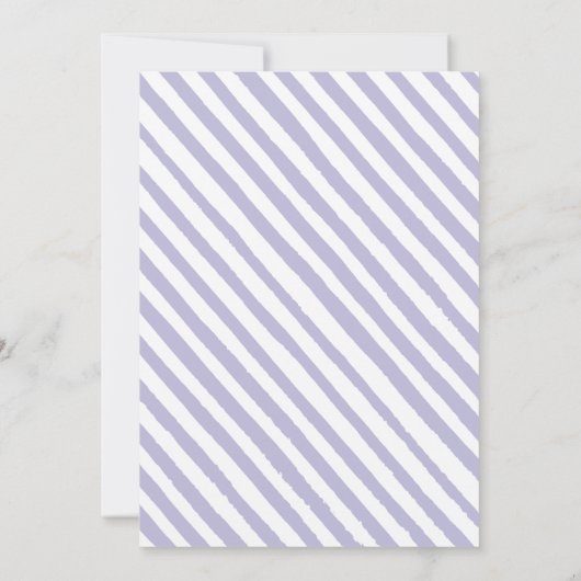 Lavendel violet bloemenbruids brunch douche kaart (Achterkant)