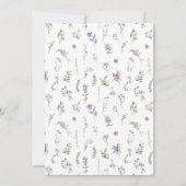 Lavendel violet bloemenbruiloft tafel nummers kaart (Achterkant)