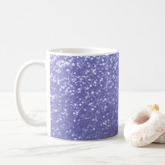Lavendel violet fonkelt glitter bling koffiemok (Met donut)