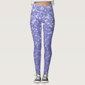 Lavendel violet fonkelt glitter bling leggings (Voorkant)