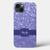 Lavendel violet fonkelt glitter bling Monogram Case-Mate iPhone Case (Achterkant)