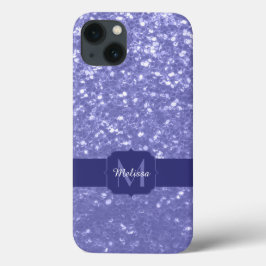 Lavendel violet fonkelt glitter bling Monogram Case-Mate iPhone Case
