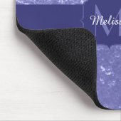 Lavendel violet fonkelt glitter bling Monogram Muismat (Hoek)