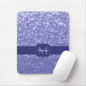 Lavendel violet fonkelt glitter bling Monogram Muismat (Met muis)