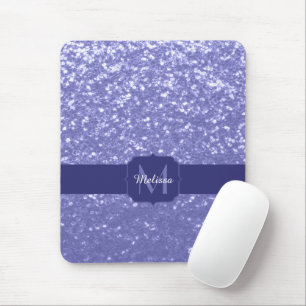 Lavendel violet fonkelt glitter bling Monogram Muismat