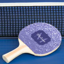 Lavendel violet fonkelt glitter bling Monogram Tafeltennisbatje