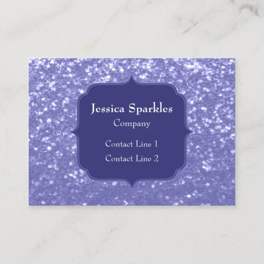 Lavendel violet fonkelt glitter bling Monogram Visitekaartje (Achterkant)